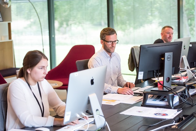 people work in the office